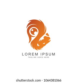 negative animal logo template