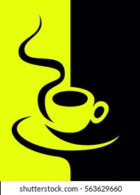 negative art poster for bar and coffee shop 