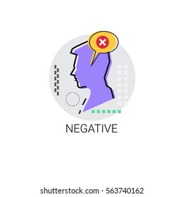 Icono de perfil no aprobado negativo Ilustración vectorial de avatar