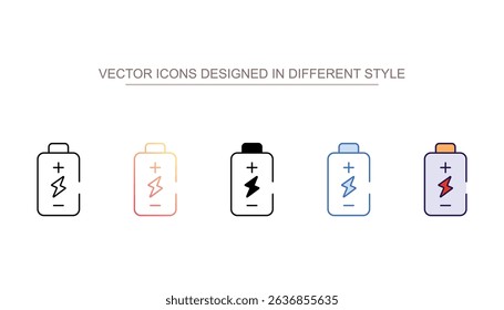 Negative Charge icon design with white background stock illustration
