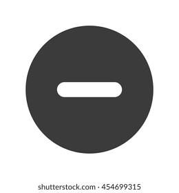 Negative circle sign, isolated flat icon design