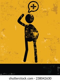 Negative concept,human resource design on yellow background,grunge vector