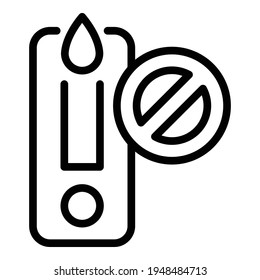 Icono de prueba de código negativo. Esquema Icono de vector de prueba codificado negativo para el diseño web aislado en fondo blanco