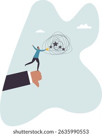 Negative feedback, bad review or one star customer feedback, terrible or poor quality user experience, low rating result or disappointment .character for design.