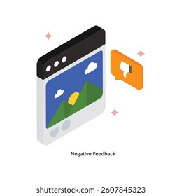 Negative Feedback  Concept isometric Style Illustrations. Eps 10 File 
