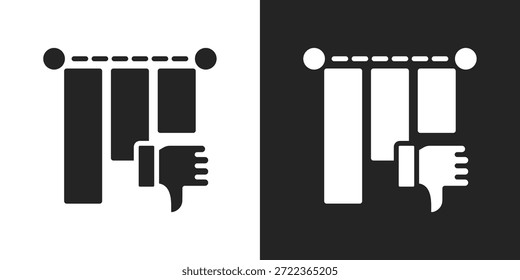 Comentarios negativo Icono En Blanco Y Negro Estilo Glifo