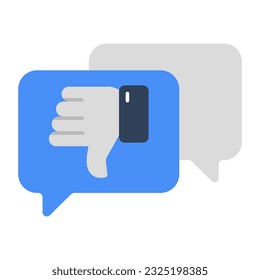 Negative feedback icon, editable vector 