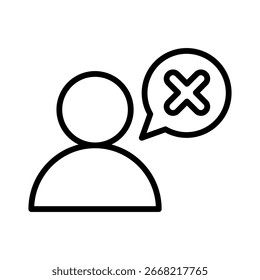 Negative Feedback Icon Element for Design