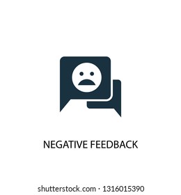 negative feedback icon. Simple element illustration. negative feedback concept symbol design. Can be used for web and mobile.