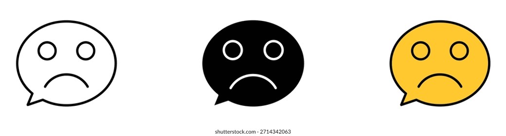Negative Feedback icon vector. social media feedback, survey responses symbol. vector illustration.
