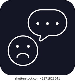 Negative feedback Feedback Icons with black filled outline style. Related to Feedback, Rating, Like, Dislike, Comment, Good Bad Sign, Yes No icons. Vector illustration