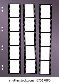 Negative Film Contact Sheet, Blank Frames, Space For Pix