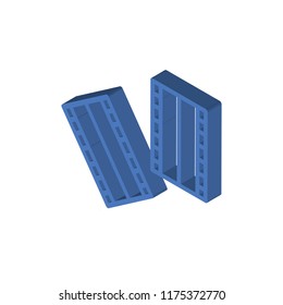 Negative film isometric left top view 3D icon