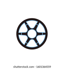 negative film reel or roll tapes for movie cinema video logo