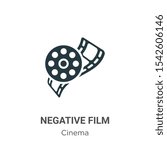 Negative film vector icon on white background. Flat vector negative film icon symbol sign from modern cinema collection for mobile concept and web apps design.