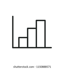 negative histogram vector icon