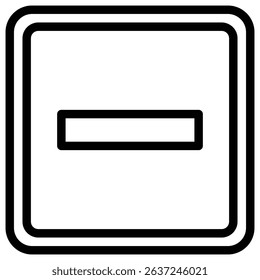 negative icon Simple thin line stroke