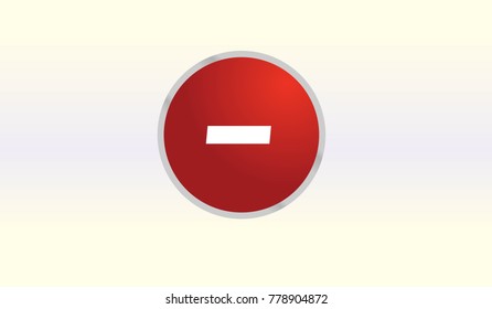 Negative icon vector