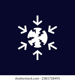 negative impact or damage icon, vector