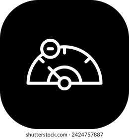 Negative key performance indicator icon with black filled line outline style. negative, concept, symbol, business, positive, sign, bad. Vector Illustration
