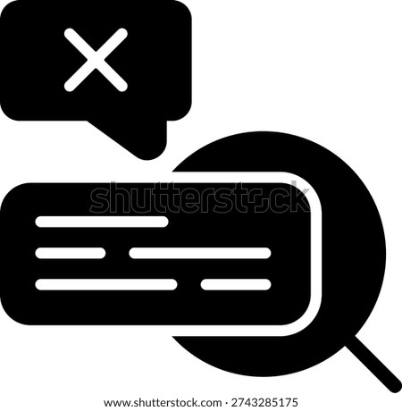 Negative Keywords Black Icon Design
