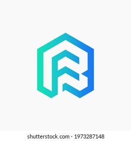 The negative letters space B and letter F blend into a geometric and masculine-looking logo. A logo that resembles a building shape. This logo is suitable for construction companies, real estate, etc.