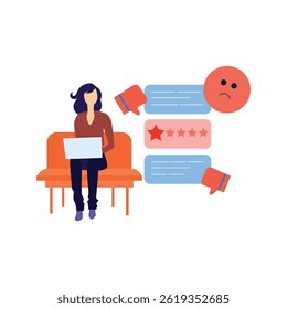 Negative message Vector illustration which can easily modify or edit

