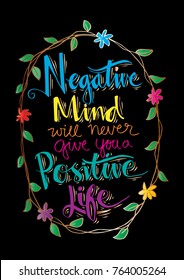Negative Mind Will Never Give You A Positive Life