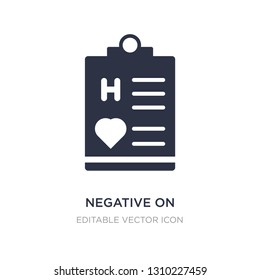 negative on medical clipboard icon on white background. Simple element illustration from Medical concept. negative on medical clipboard icon symbol design.