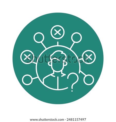 Negative personal traits line black icon. Sign for web page, mobile app, button, logo. Vector isolated button. Editable stroke.