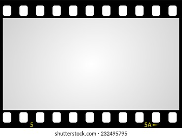 negative picture film frame, vector illustration