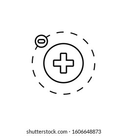 negative and positive poles icon. Simple thin line, outline vector of web icons for ui and ux, website or mobile application
