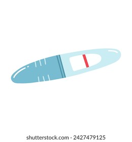 Prueba de embarazo negativa. Ilustración vectorial dibujada a mano, concepto de atención de la salud de la mujer, período menstrual.