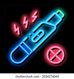 Negative Pregnancy Test neon light sign vector. Glowing bright icon Negative Pregnancy Test sign. transparent symbol illustration