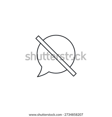 Negative prompt icon. Text chat bubble with minus or ban sign. AI exclusion command and filter instruction symbol vector illustration.