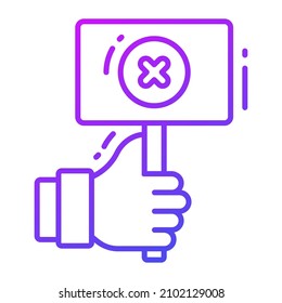 Negativ-Bewertungssymbol, Umfrage und Feedback, moderne Vektorgrafik 