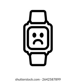 Icono de reacción negativa, Vector de líneas