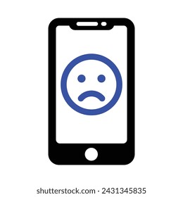 Reacción Negativa En Icono Móvil, Ilustraciones De Gráficos Vectoriales 