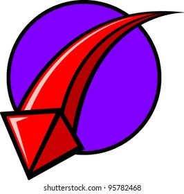 negative red arrow