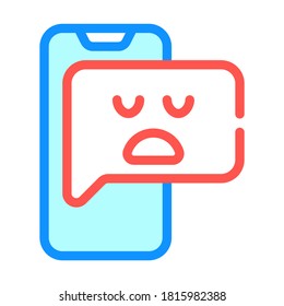 negative review color icon vector. negative review sign. isolated symbol illustration