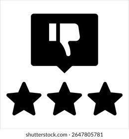 Elemento De Icono De Revisión Negativa Para Diseño