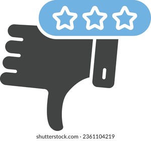 Negative Review Icon image. Suitable for mobile application.