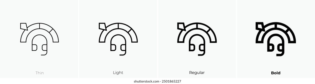 negative review icon. Thin, Light Regular And Bold style design isolated on white background