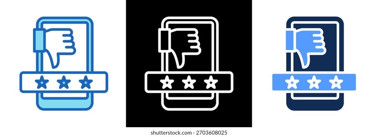 Negative Review Icon tripplestyle Vector Illustration