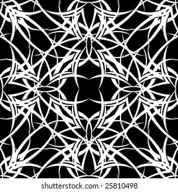 Negative seamless repeating design with an web inspired background