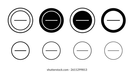 Negative sign icon Flat illustration sign