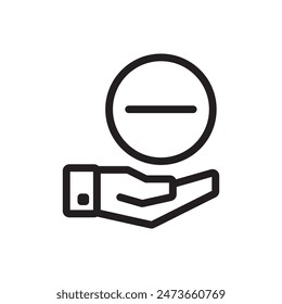 Negative Sign Icon Ideal für Mathematik und Fehleranzeige Themes