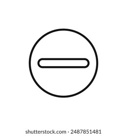 Contorno de Vector de signo negativo de logotipo