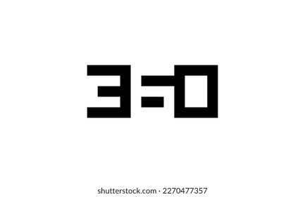 Negative space 360 number design