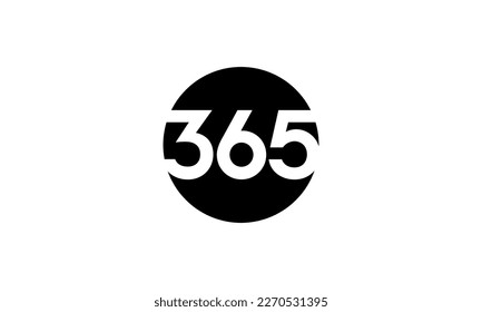 Negative space 365 number design